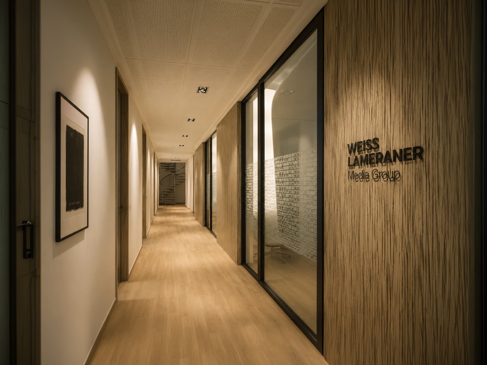 Gang im Büro der Weiss & Lameraner Media Group in Wien