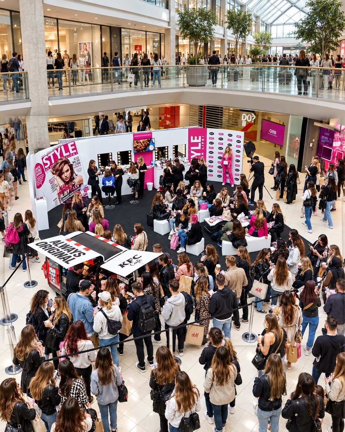 STYLE UP YOUR LIFE! Styling Lounge mit KFC Café in WIEN MITTE The Mall